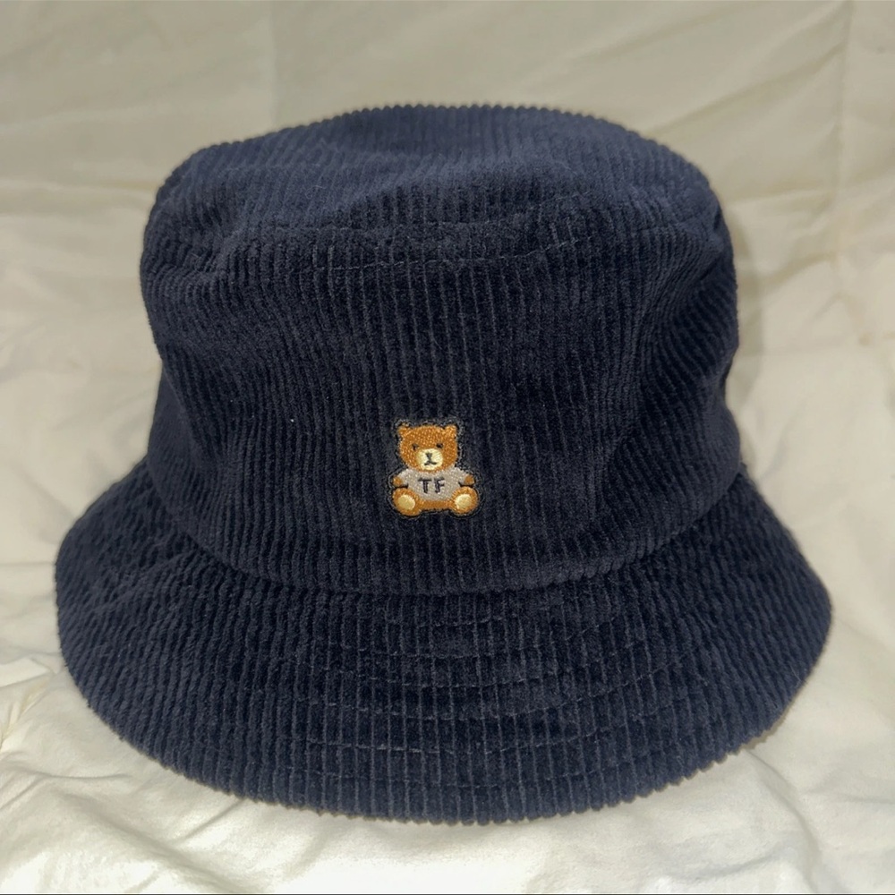 Teddy Fresh Black Corduroy Bucket Hat